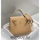 Hermes Hermès Kelly 25 Togo Milk Tea Brown Silver Hardware Hand-Stitched