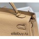 Hermes Hermès Kelly 25 Togo Milk Tea Brown Silver Hardware Hand-Stitched