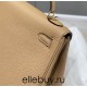 Hermes Hermès Kelly 25 Togo Milk Tea Brown Silver Hardware Hand-Stitched