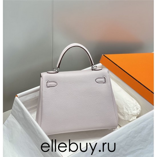 Hermes Hermès Kelly 25 Togo Dreamy Purple Silver Hardware Hand-Stitched