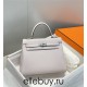 Hermes Hermès Kelly 25 Togo Dreamy Purple Silver Hardware Hand-Stitched