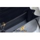 Hermes Hermès Kelly 28 Crocodile Skin Pattern Lambskin Inside Black Gold Hardware Hand-Stitched