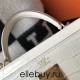 Hermes Hermès Kelly 25 Crocodile Skin Pattern Lambskin Inside White Gold Hardware Hand-Stitched