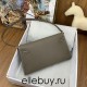 Hermes Hermès Kelly Elan 27 Goat Skin Dark Grey Gold Hardware Hand-Stitched