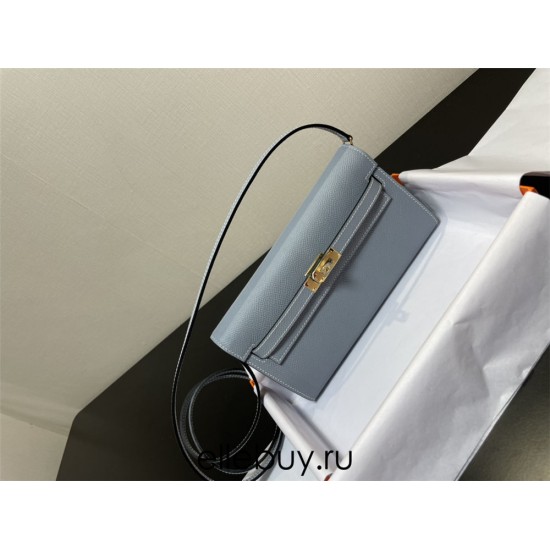 Hermes Hermès Kelly WOC 20.5 Light Blue Epsom Gold Hardware 20.5 x 11 x 2 cm Hand-Stitched