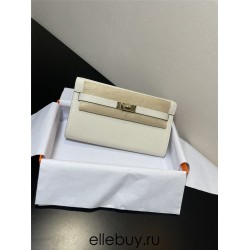 Hermes Hermès Kelly WOC 20.5 White Epsom Gold Hardware 20.5 x 11 x 2 cm Hand-Stitched