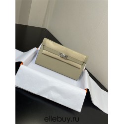 Hermes Hermès Kelly WOC 20.5 Light Grey Epsom Silver Hardware 20.5 x 11 x 2 cm Hand-Stitched