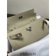 Hermes Hermès Kelly WOC 20.5 Light Grey Epsom Silver Hardware 20.5 x 11 x 2 cm Hand-Stitched