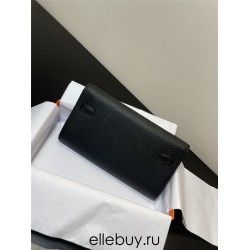 Hermes Hermès Kelly WOC 20.5 Black Epsom Silver Hardware 20.5 x 11 x 2 cm Hand-Stitched