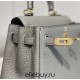 Hermes Hermès Mini Kelly 20 Togo Grey Blue Gold Hardware Hand-Stitched