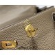 Hermes Hermès Mini Kelly 20 Togo Grey Gold Hardware Hand-Stitched