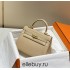 Hermes Hermès Mini Kelly 20 Togo Milk Tea Brown Gold Hardware Hand-Stitched