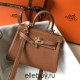 Hermes Hermès Mini Kelly 20 Togo Brown Gold Hardware Hand-Stitched