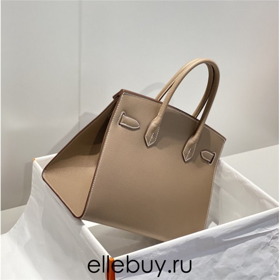 Hermes Hermès Birkin 30 Epsom External Stitching Grey Gold Hardware Hand-Stitched