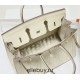 Hermes Hermès Birkin 25 Epsom External Stitching White Gold Hardware Hand-Stitched