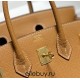 Hermes Hermès Birkin 25 Epsom External Stitching Brown Gold Hardware Hand-Stitched