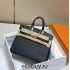 Hermes Hermès Birkin 25 Epsom External Stitching Black Gold Hardware Hand-Stitched