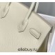 Hermes Hermès Birkin 30 Epsom External Stitching White Gold Hardware Hand-Stitched