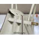 Hermes Hermès Birkin 25 Epsom External Stitching White Gold Hardware Hand-Stitched