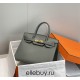 Hermes Hermès Birkin 30 Epsom External Stitching Grey-Blue Gold Hardware Hand-Stitched