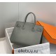 Hermes Hermès Birkin 30 Epsom External Stitching Grey-Blue Gold Hardware Hand-Stitched