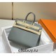 Hermes Hermès Birkin 30 Epsom External Stitching Grey-Blue Gold Hardware Hand-Stitched