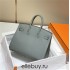 Hermes Hermès Birkin 25 Epsom External Stitching Grey-Blue Gold Hardware Hand-Stitched