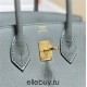 Hermes Hermès Birkin 25 Epsom External Stitching Grey-Blue Gold Hardware Hand-Stitched