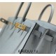 Hermes Hermès Birkin 25 Epsom External Stitching Grey-Blue Gold Hardware Hand-Stitched