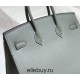 Hermes Hermès Birkin 25 Epsom External Stitching Grey-Blue Gold Hardware Hand-Stitched