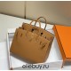 Hermes Hermès Birkin 25 Epsom External Stitching Brown Gold Hardware Hand-Stitched