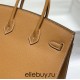 Hermes Hermès Birkin 25 Epsom External Stitching Brown Gold Hardware Hand-Stitched