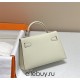 Hermes Hermès Mini Kelly 2 19 Epsom White Gold Hardware Hand-Stitched