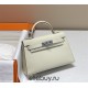 Hermes Hermès Mini Kelly 2 19 Epsom White Gold Hardware Hand-Stitched