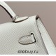 Hermes Hermès Mini Kelly 2 19 Epsom White Gold Hardware Hand-Stitched