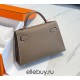 Hermes Hermès Mini Kelly 2 19 Epsom Grey Gold Hardware Hand-Stitched