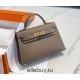 Hermes Hermès Mini Kelly 2 19 Epsom Grey Gold Hardware Hand-Stitched