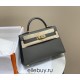 Hermes Hermès Mini Kelly 2 19 Epsom Dark Grey Gold Hardware Hand-Stitched