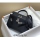 Hermes Hermès Mini Kelly 2 19 Epsom Black Silver Hardware Hand-Stitched