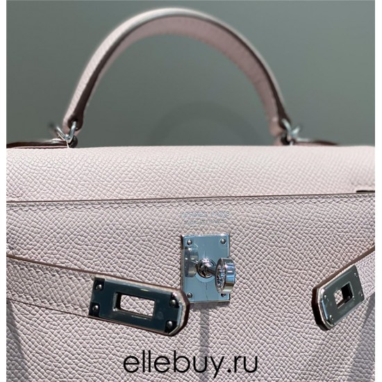 Hermes Hermès Mini Kelly 2 19 Epsom Dream Purple Silver Hardware Hand-Stitched