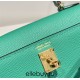 Hermes Hermès Mini Kelly 2 19 Epsom Bright Green Silver Hardware Hand-Stitched