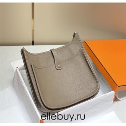 Hermes Hermès Evelyne 29 Togo Grey Silver Hardware Hand-Stitched