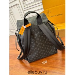 Louis Vuitton Montsouris Backpack in Monogram Eclipse Black (M46683): 32 × 40 × 19 cm