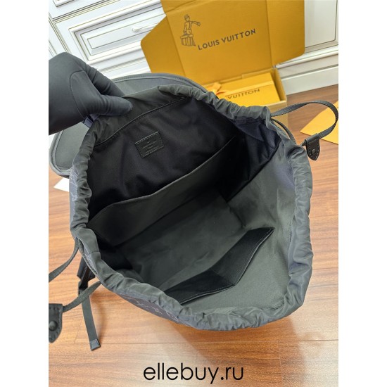 Louis Vuitton Montsouris Backpack in Monogram Eclipse Black (M46683): 32 × 40 × 19 cm