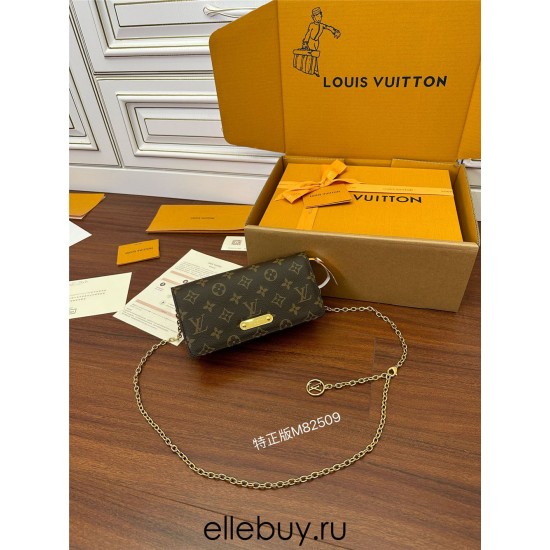 Louis Vuitton Wallet On Chain Lily in Monogram (M82509): 10.7x10.2x3.5cm