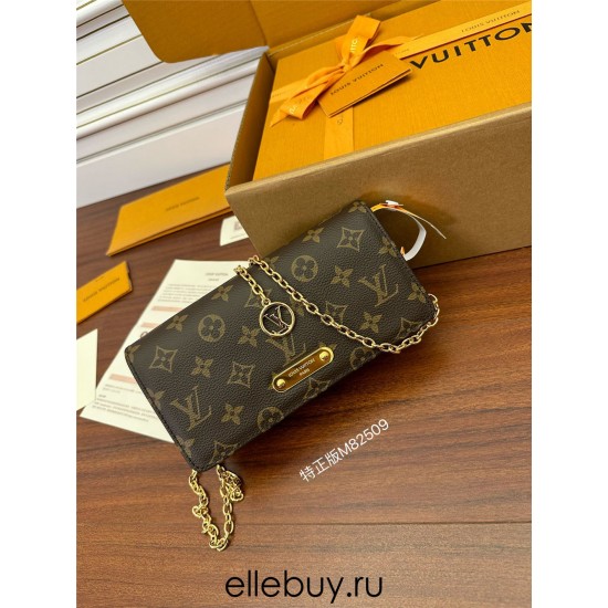 Louis Vuitton Wallet On Chain Lily in Monogram (M82509): 10.7x10.2x3.5cm