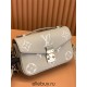 Louis Vuitton POCHETTE MÉTIS Metis EAST WEST Handbag in Monogram Empreinte Leather (M23081) - Gray: 21.5x13.5x6cm