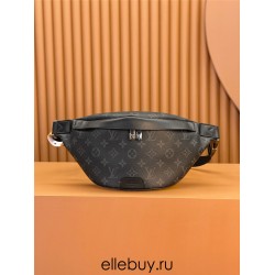 Louis Vuitton DISCOVERY Small Waist Bag (M46035) in Monogram Eclipse Black: 44x15x9cm