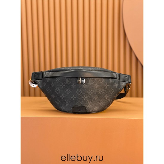 Louis Vuitton DISCOVERY Small Waist Bag (M46035) in Monogram Eclipse Black: 44x15x9cm