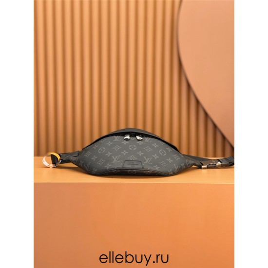 Louis Vuitton DISCOVERY Small Waist Bag (M46035) in Monogram Eclipse Black: 44x15x9cm